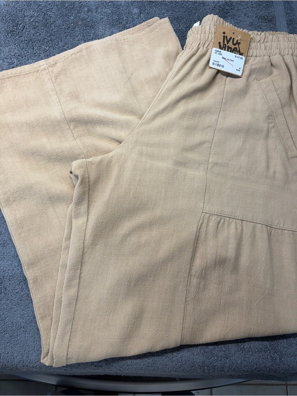 ivy jane Men's Corduroy Elastic Waist Tan Pants
